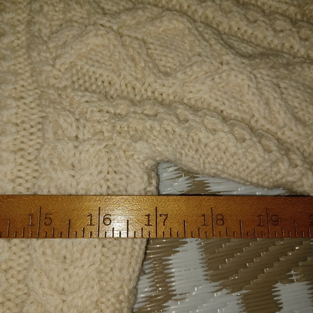 Ralph Ralph Lauren Hand Knit Cozy Cable Knit Turtleneck Sweater - Cream - Picture 4 of 14